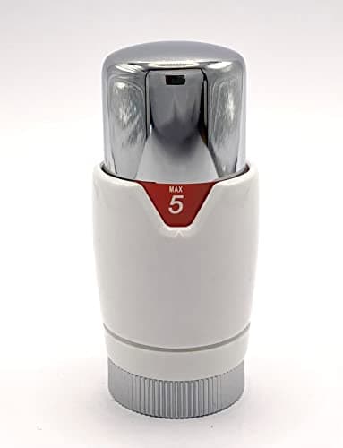 White/Chrome Thermostatic Radiator TRV Valve Head Replacement M30 x 1.5 Universal for All Manufacturers