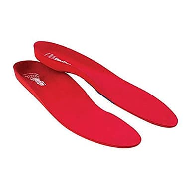 Vasyli Custom Full Length Insoles, Red, Large, Heel Grid Reduces Slippage, Firm Density, Biomechanical Control, Fast & Effective Pain Relief, Treats Pronation, Built-in Rearfoot Varus Angle - 39