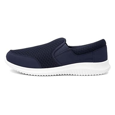 XL Mens Blue Mesh Slip On Casual Trainer - Size 13 UK - Blue