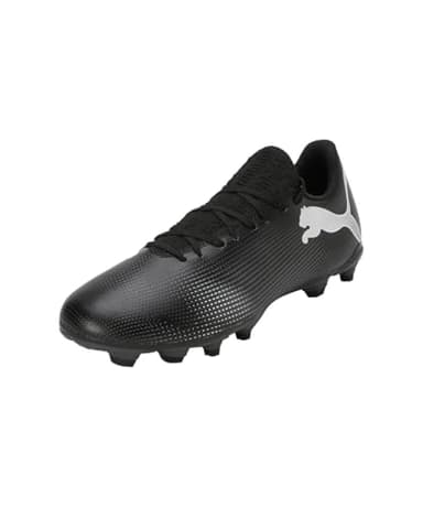 Puma Men Future 7 Play Fg/Ag Soccer Shoes, Puma Black-Puma White, 9.5 UK