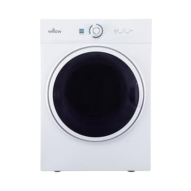Willow WTD3W 3kg Compact Vented Tumble Dryer, Front Loading Small Dryer for Counter Top with Child Lock, Mechanical Controls, Crease Guard - White