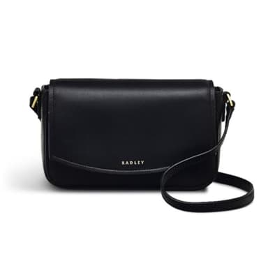 RADLEY London River Road Women's Mini Smooth Leather Flapover Phone Crossbody Bag, Black
