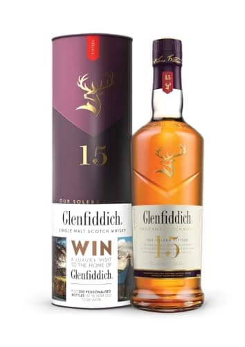 Glenfiddich 15 Year Old Single Malt Scotch Whisky – 70cl