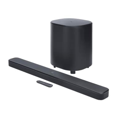 JBL Bar 500 MK2, 5.1 Channel Bluetooth Soundbar for TV with 10" Wireless Subwoofer, Dolby Atmos Surround Sound, HDMI eARC, Wi-Fi, 4K Video, PureVoice 2.0 and MultiBeam 3.0, Black
