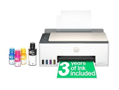 HP Smart Tank 5107 All in One Printer , Perfect for Home , Colour , Wireless , Print, Scan, Copy , Refillable, Includes up to 3 Years of Ink , Smart Buttons , Easy Setup , Reliable Wi-Fi