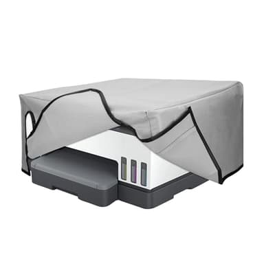 kwmobile Dust Cover Compatible with HP Smart Tank 7305 - Printer Case - Fabric Protector Cover - Light Grey