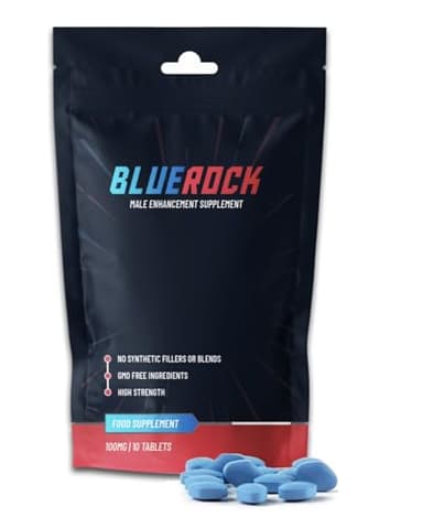 Blue Rock 10 Men's Blue Tablets Stronger & Harder Enhanced Strength & Firmness 100mg for Men - Boost High Stamina, Herbal Supplement for Men - Male Enhancing