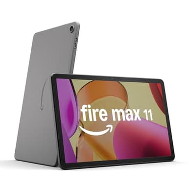 Amazon Fire Max 11 tablet (newest gen), our most powerful tablet yet, vivid 11" display, octa-core processor, 4 GB RAM, 14-hr battery life, 64 GB, Grey, with Ads