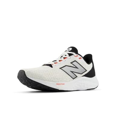 New Balance Men's Fresh Foam Arishi V4 Running Shoe, White/Black/Neo Flame, 10 UK