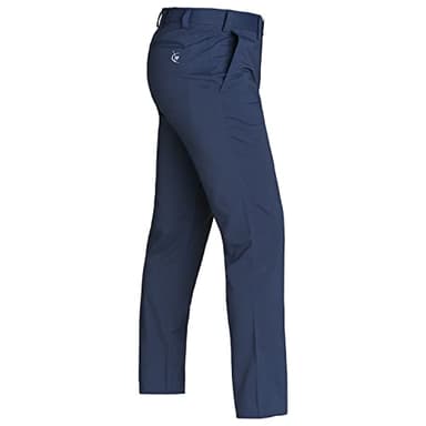 Harry Hall Men's Golf Trousers - Slim Fit, Grip Waistband, Stretch & Breathable Fabric - Quick Dry, Water Resistant Finish - Navy Blue 36S