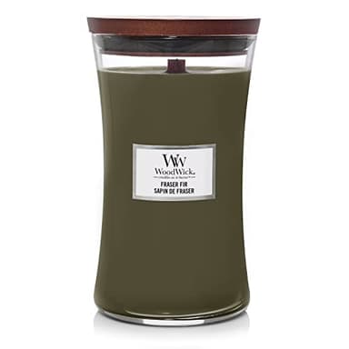 Woodwick Large Hourglass Scented Candle | Fraser Fir | with Crackling Wick | Burn Time: up to 130 Hours