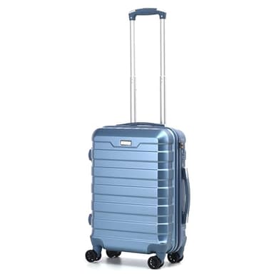 RMW Suitcase Large Medium Cabin Size | Hard Shell | Lightweight | 4 Dual Spinner Wheels | Trolley Luggage Suitcase | Hold Check in Luggage | TSA Combination Lock (Ice Blue, Cabin 20")
