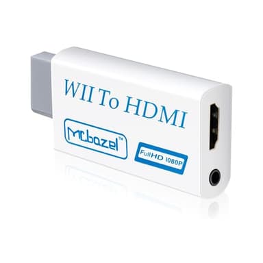 Wii to HDMI Adapter, Mcbazel Wii HDMI Converter, Full HD 1080P Video Adapter Converter With 3.5mm Audio Video Output Jack Compatible for All Wii Display Modes