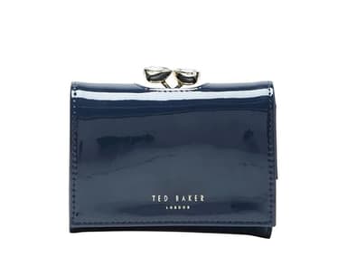 Ted Baker Women's Navy ALYESHA Teardrop Crystal Mini Bobble Patent Leather Purse