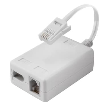 BT Plug to RJ11 ADSL Broadband Microfilter Splitter, BT Male to B-T RJ11 Female for Sky TalkTalk Plusnet EE Vodafone, Internet and Telephone Splitter for Modem Router Wifi Landline Phone (White)