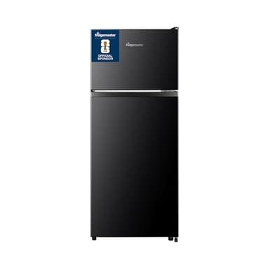 Fridgemaster MTM48120EB 48cm Freestanding Top Mounted Fridge Freezer - 124-litre capacity with Adjustable Thermostat - Reversible Door - LED Lighting- 4 Star Freezer Rating - White - E Rated