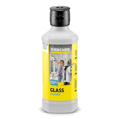 Kärcher Window Cleaner Concentrate RM 500, for streak-free cleaning of windows, glass, mirrors and shower screens, 500ml concentrate dilutes to 4l cleaning liquid.