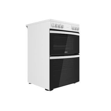 Indesit Click&Clean Electric Double Cooker - White - 60cm - A | A Rated - ID67V9KMW/UK