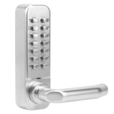 Smart Mechanical Door Lock with Digital Password Entry - Keyless Access for Home Security, Zinc Alloy Home Security Door Handle Lock Waterproof (No Battery Required)