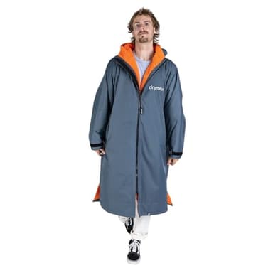 Dryrobe Advance Long Sleeve Drying & Changing Robe - Dark Grey/Orange