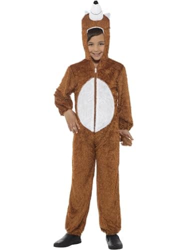 Smiffys Fox Costume, Medium with Hooded Jumpsuit, Children's Animal Fancy Dress, Animal Dress Up Costumes