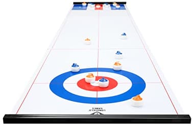 Engelhart - 340500 - Giant Curling and Shuffleboard Game 180CM - Easy assembling - magnetic strips