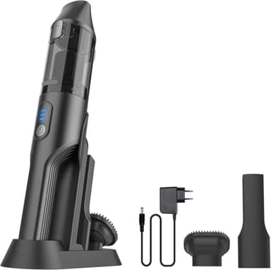 Deenkee Handheld Vacuum Cordless, 12000pa Powerful Suction, 35min Run-Time with Boost Mode, Sofa/Pet/Crevice Tool & Charging Base - Lightweight & Stylish for Car, Home, Office, Pet Hair Cleaning