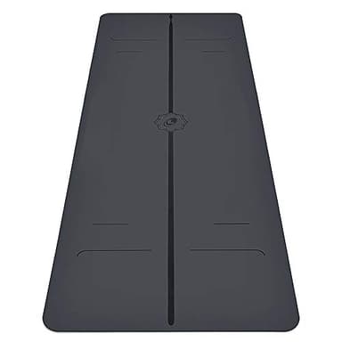 Liforme Evolve Yoga Mat – Free Yoga Bag, Patented Alignment System, Warrior-Like Grip, Non-Slip, Eco-Friendly and Biodegradable, Sweat-Resistant, Long, Wide and 4.2mm Thick mat for Comfort - Gray