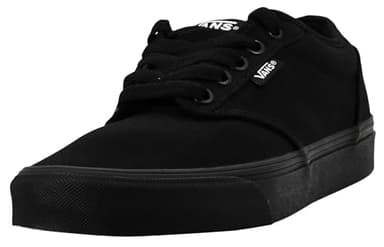 Vans Mens Size 10.5, Atwood Sneaker Triple Black Canvas Lace Up Shoes, Low Top Men's Trainers, Lightweight Old Skool Sneakers Skate Shoes (10.5 UK)