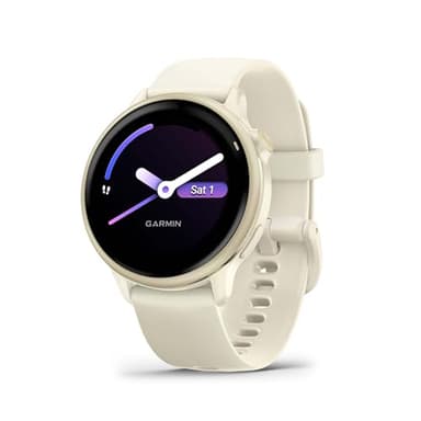 Garmin vívoactive 6 GPS 42mm Smartwatch, AMOLED Touchscreen, All-day Health Monitoring, Personalised Fitness Features, Advanced Sleep Coaching, Music, up to 11 days battery life, Bone/Lunar Gold
