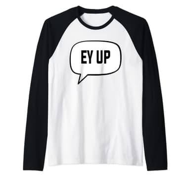 EY UP Yorkshire Rose Flag UK North England Yorkshire Raglan Baseball Tee