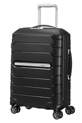 Samsonite Flux - Spinner S, Expandable Hand Luggage, 55 cm, 37/44 L, Black (Black)