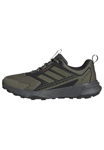 adidas Men's Terrex Tracefinder 2 Trail Running Shoes, Olive strata/Olive strata/semi Impact Orange, 10 UK