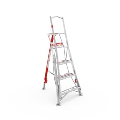 Henchman Aluminium Fully Adjustable PRO Tripod Ladder - 3 Adjustable Legs, For Professional Gardeners, 150kg Weight Limit, Lightweight, Durable (6ft / 1.8m)
