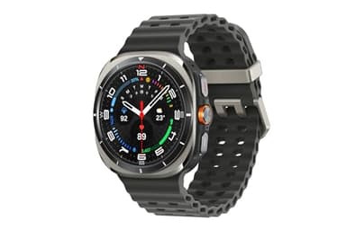 Samsung Galaxy Watch Ultra LTE 47mm | 1.5" Super AMOLED Display | 4G Sim not included | WearOS Sleep and Health Monitoring | Titanium Silver | Dark Grey Strap