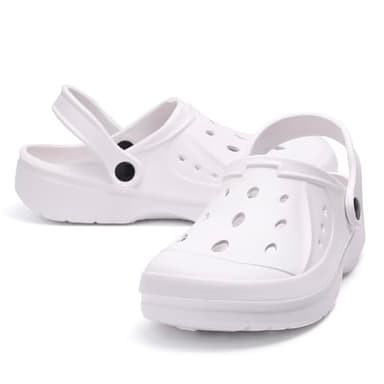 The Essentials Wardrobe Ladies TEW Clogs - White - UK-6