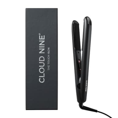 CLOUD NINE The Touch Iron Hair Straightener | Variable Temperature Control Quick Heat Touch Technology Sericite Infused Plates Spring Flex Styling | Perfect for Smooth Sleek Results