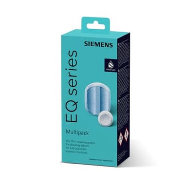 Siemens Multipack TZ80003A, 10 Cleaning Tablets, 6 Descaling Tablets, Suitable for Fully Automatic Coffee Machines of the EQ Series, as well as Fully Automatic Built-in Machines