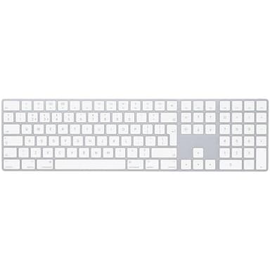 Apple Magic Keyboard with Numeric Keypad: Bluetooth®, rechargeable. Works with Mac, iPad or iPhone; British English, Silver