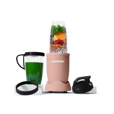 nutribullet Blender 900 Series in Matte Clay - Powerful 25,000 RPM Extractor Blends Frozen Fruit, Nuts & Ice for Smoothies & Juices - 11 Piece Kit Includes Cups, To Go Lids, Lip Rings & User Manual