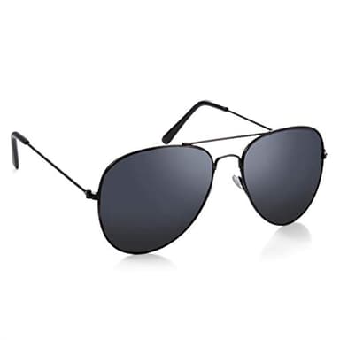 Komonee Pilot Style Black Sunglasses Designer Unisex Mens Womens UV400 Classic Shades Great For Cycling Golf Fishing Sports