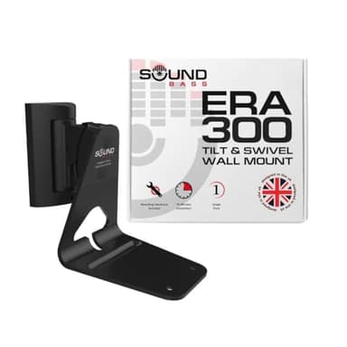 Sound Bass ERA300 Wall Mount Bracket, Tilt and Swivel, Black, Single (1pc), Compatible with Sonos ERA 300, Effortless Installation, Includes Mounting Kit