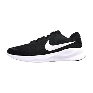 NIKE Men's Revolutin 7 Sneaker, Black White, 9 UK