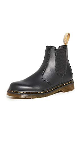 Dr. Martens Men's Vegan 2976 Chelsea Boots, Black Black Felix Rub Off 001, 6 UK