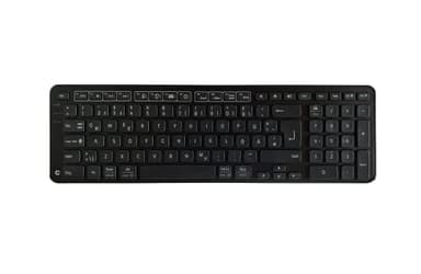 Contour Balance Keyboard | Wireless Keyboard with USB Dongle | QWERTZ Layout | Super Flat Wireless Keyboard | Number Pad + Media Keys | For Home and Work | For Windows and Mac