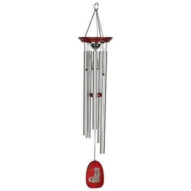 Woodstock Chimes Signature Collection, Woodstock Pet Memorial Chime, 24'' Dog Inspirational and Memorial Wind Chimes for Outdoor, Patio, Home or Garden Décor (RMDOG)