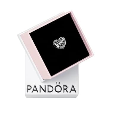 Pandora Moments Women's Sterling Silver Family Heart Bracelet Charm, No Box