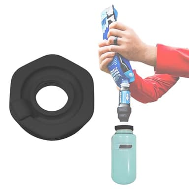 Compatible with Nalgene Wide Mouth Bottles, Water Filter Adapter for Sawyer Squeeze - Water Filtration fixtures for Camping & Hiking.Leak-Proof, Fast Connect-Perfect for Outdoor Adventures (Black)