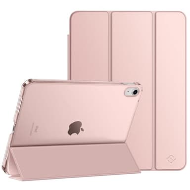 FINTIE Ultra Slim Case for iPad (A16) 11th Generation 11 Inch 2025 / iPad 10th Generation 10.9 Inch 2022 - Frosted Back Shell with Fold-back Stand and Auto Wake/Sleep, Rose Gold
