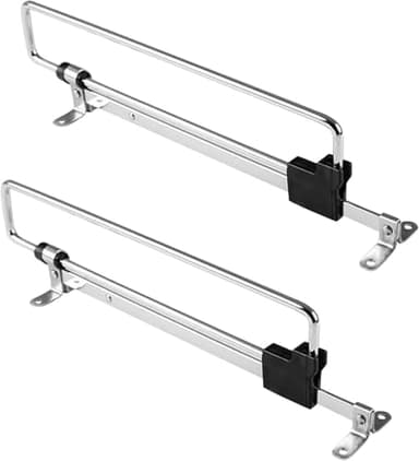 2Pcs Wardrobe Rail Wardrobe Pull Out Clothes Hanger Rail Organizer Rack MetalStainless Steel Retractable Wardrobe Rail with Screw (35cm-13.8inches)